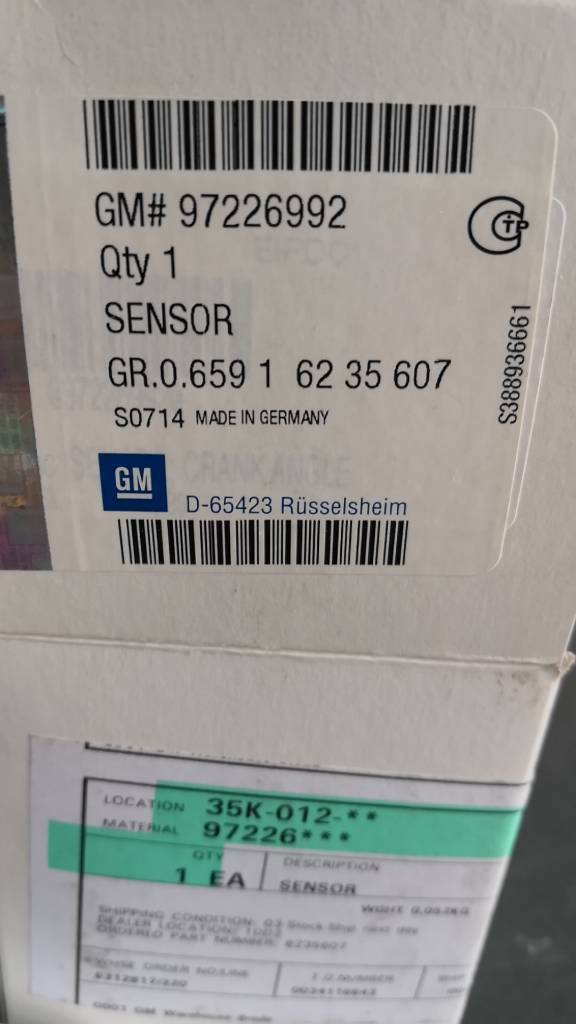Opel Astra G H Impulsgeber Kurbelwelle Neu Original GM