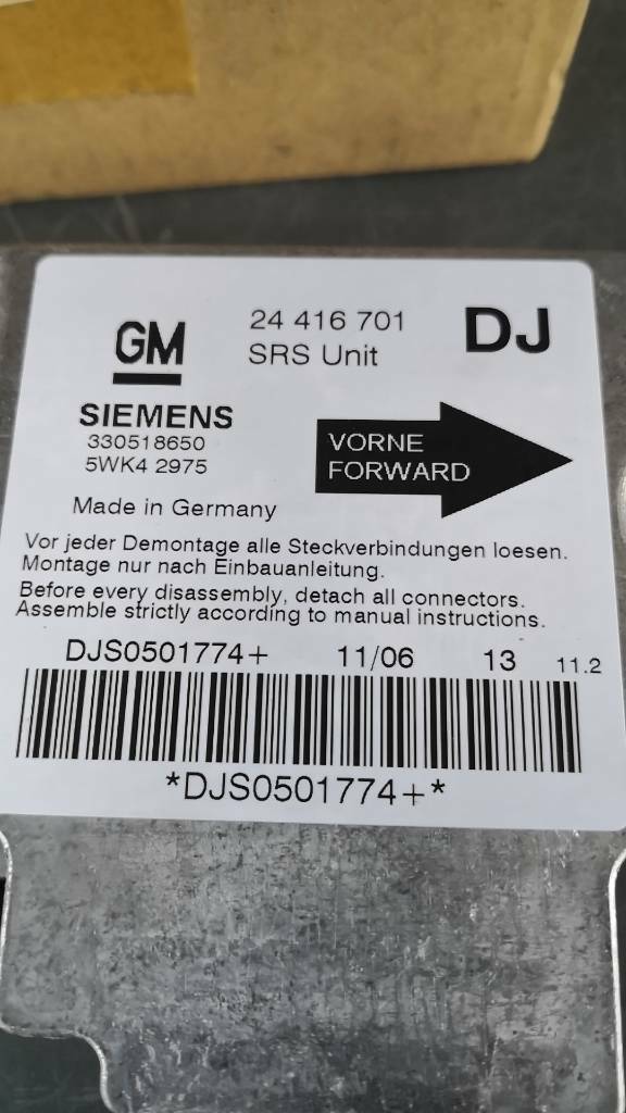 Opel Vectra B Airbag Steuergerät Neu Original GM