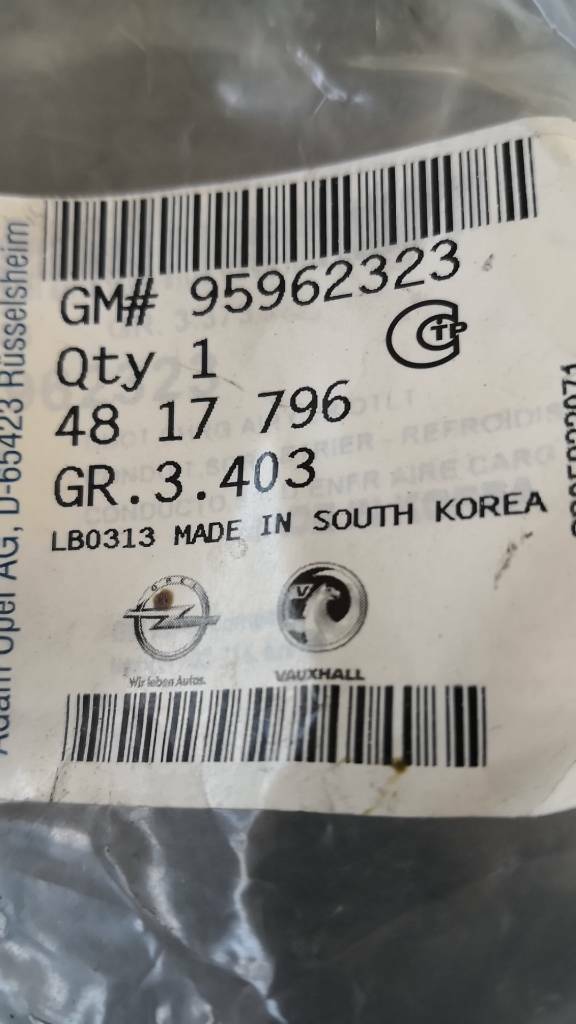 Chevrolet Captiva Intercooler Schlauch Neu Original GM