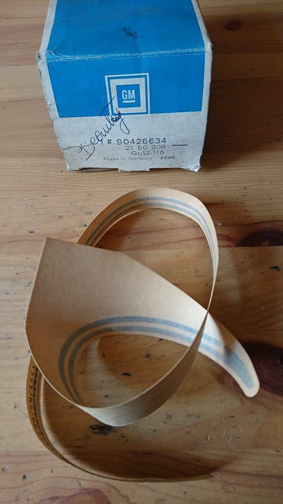 Kadett E Farbstreifen blau Seitenwand hinten rechts neu original GM