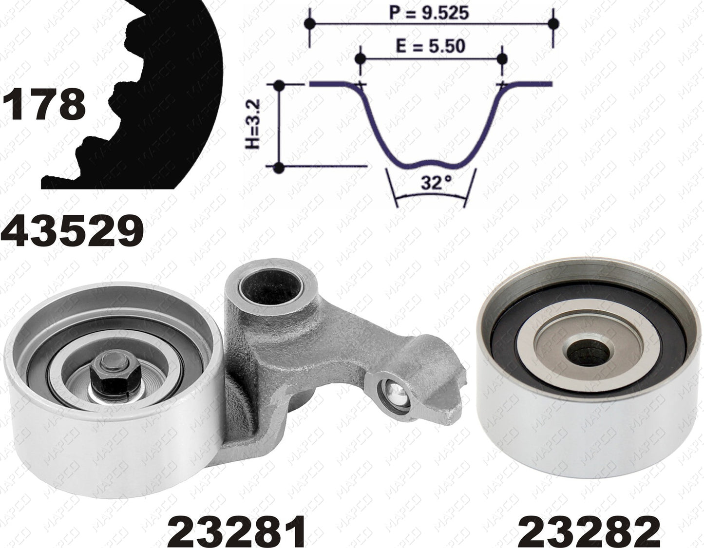 MAPCO Zahnriemensatz 23529