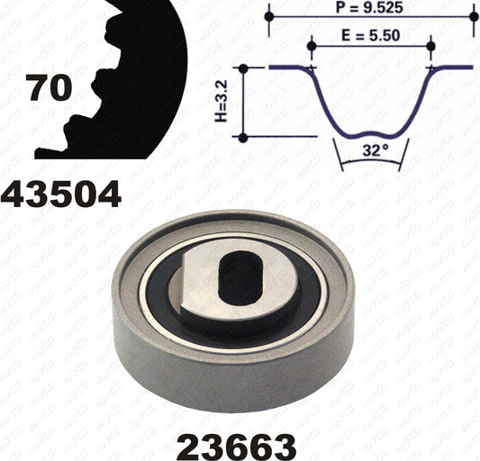 MAPCO Zahnriemensatz 23504