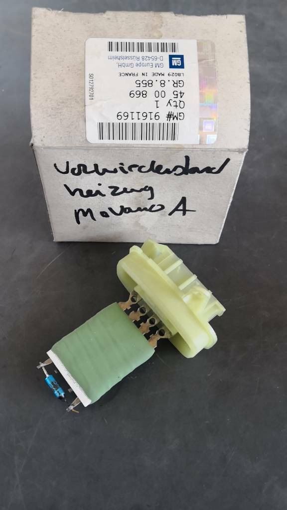Opel Movano A Vorwiderstand Heizung Neu Original GM