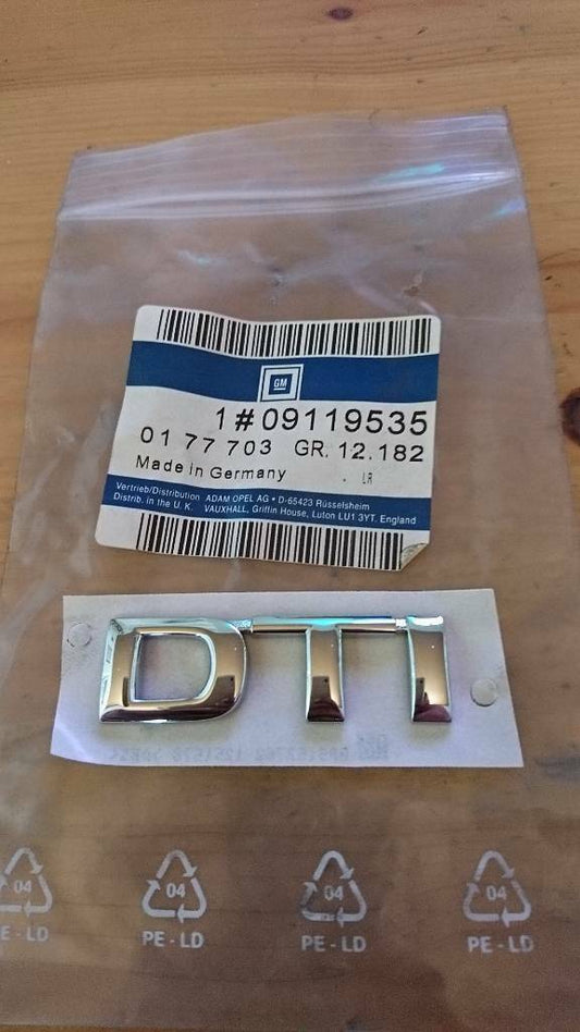 Vectra B Schriftzug Heckklappe "DTI" neu original GM