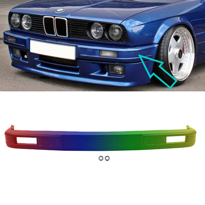 Exklusiv Sport Stoßstange vorne unten schwarz +Spoiler passt für BMW 3er E30 M-Paket II in Wunschfarbe lackiert