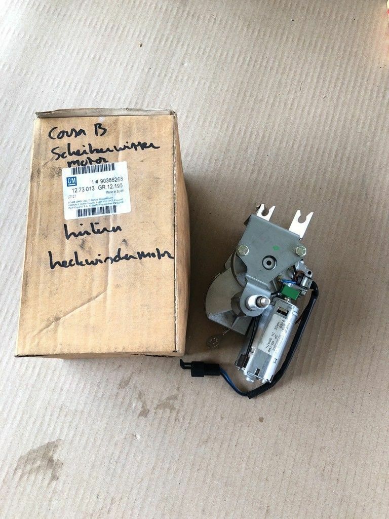 Original GM Opel Corsa B Scheibenwischer Motor hinten Neu