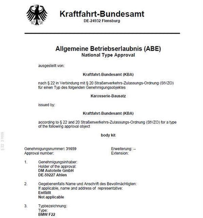 Sport-Performance Heckdiffusor Rohr Links Rechts schwarz glänzend passend für BMW 2er F22 F23 235 240