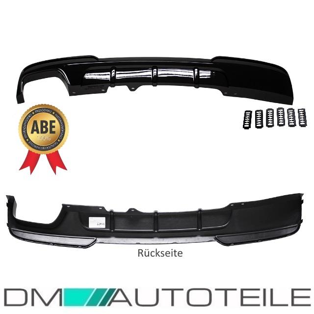 SET LACKIERT Diffusor Sport-Performance 2-Rohr Links Schwarz Glanz passend für BMW F10 F11 nur M-Paket