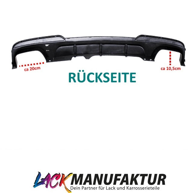 Sport-Performance Heckdiffusor Schwarz Glanz passt für BMW F10 F11 M-Paket M550