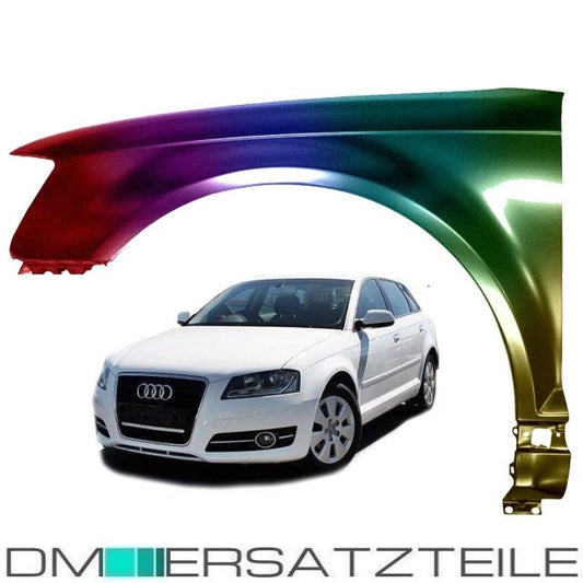 SET Audi A3 8P1 8PA Kotflügel vorne Links ohne Blinkerloch 07/2008-2012 LACKIERT