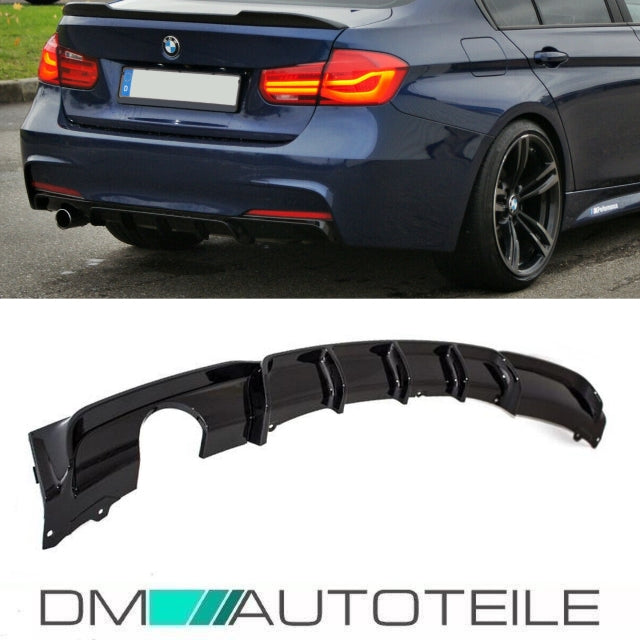 Heckdiffusor Sport-Performance Schwarz LACKIERT passend für BMW F30 F31 M-Paket