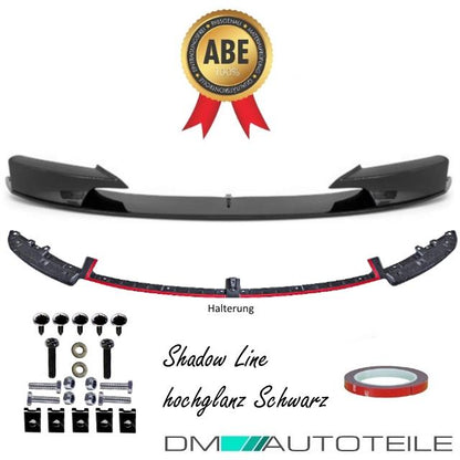 SET Frontspoiler Sport-Performance Schwarz hochglanz passend für BMW 3er F30 F31 M-Paket+ Schrauben+ABE