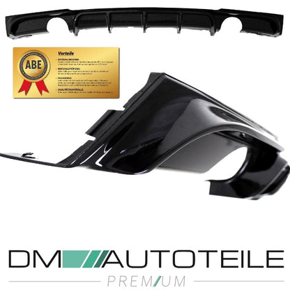 Heckdiffusor hinten Sport-Performance Diffusor schwarz glänzend passend für BMW 3er F30 F31 Motor 335i+340 mit ABE