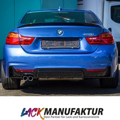 SCHWARZ GLANZ LACKIERT Diffusor Sport Performance passend für BMW 4er F32 F33 F36 M-Paket + ABE*