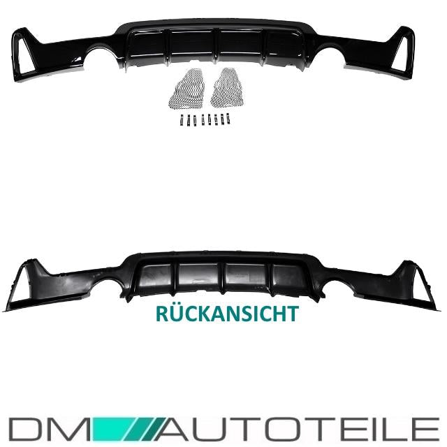 Diffusor Sport-PERFORMANCE Schwarz Glanz 435 passend für BMW F32 F33 F36 M-Paket