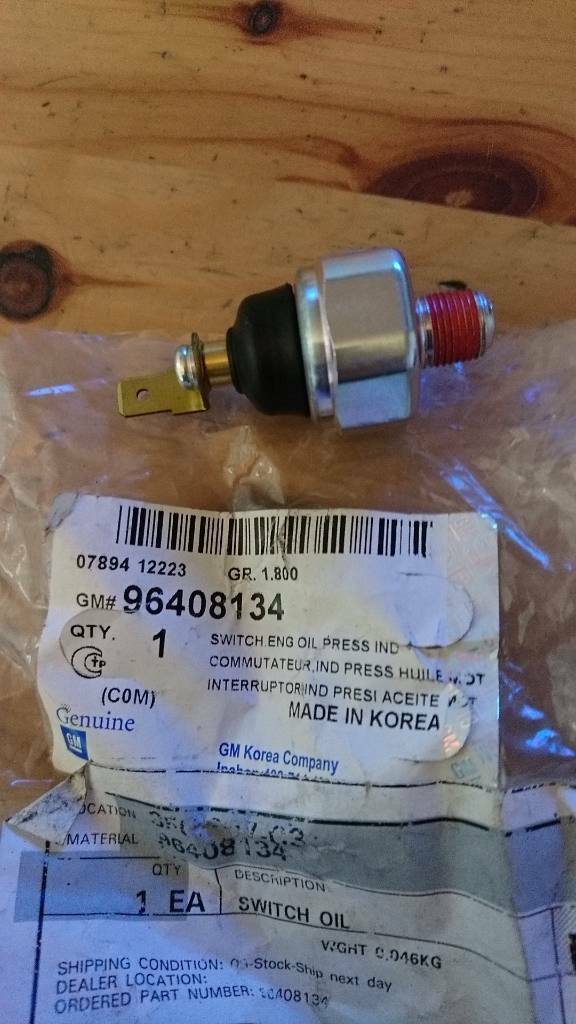 Daewoo Matiz Öldruckschalter Öldrucksensor neu original GM