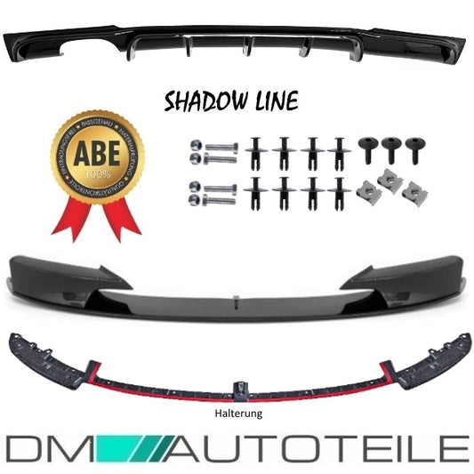 Sport-Performance Hochglanz Schwarz Frontspoiler + Heckdiffusor 328-330i passt für BMW F30 F31 M-Paket