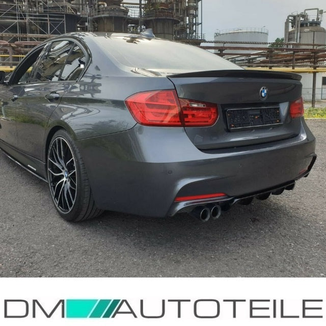 Sport-Performance Hochglanz Schwarz Frontspoiler + Heckdiffusor 328-330i passt für BMW F30 F31 M-Paket