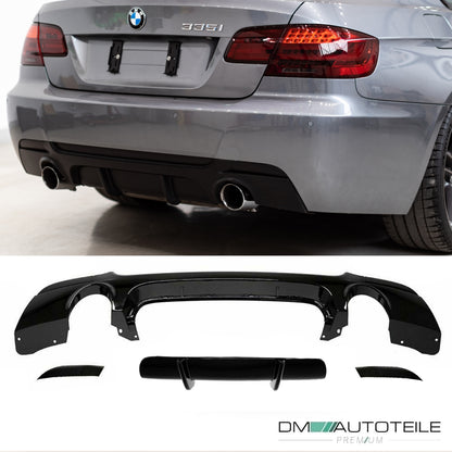 Sport-Performance Diffusor Schwarz Hochglanz Duplex 335i für BMW E92 E93 M-Paket