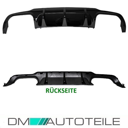 LACKIERT Diffusor Stoßstange Hinten Schwarz Hochglanz für Mercedes W204 C204  + Zubehör für C63 AMG 11-15