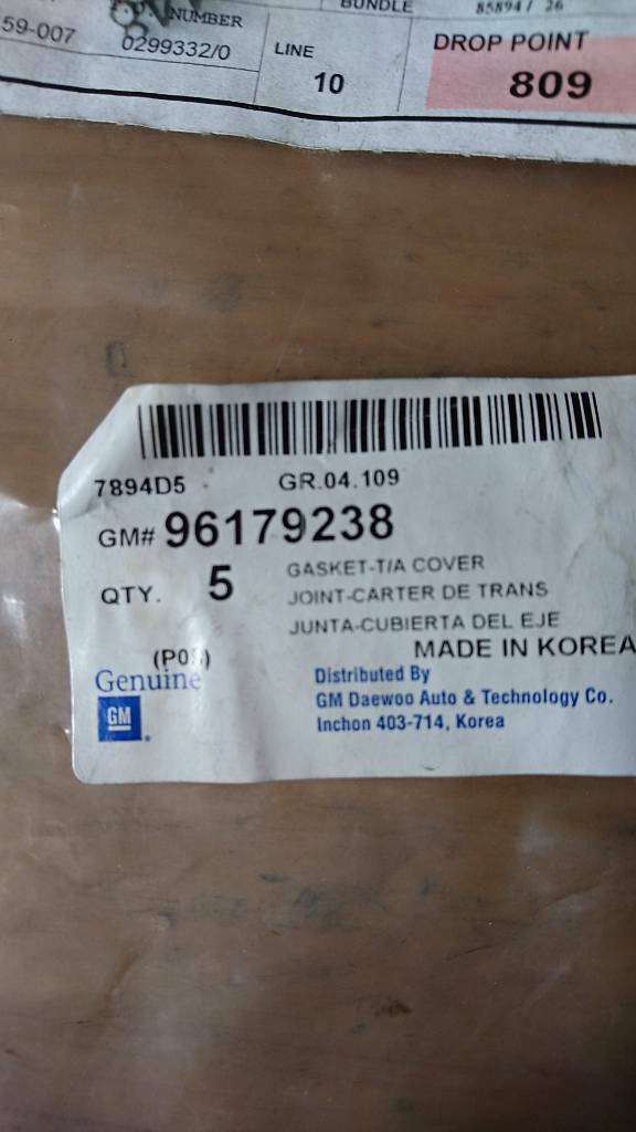 Chevrolet Aveo Lanos Getriebedeckel Dichtung neu original GM