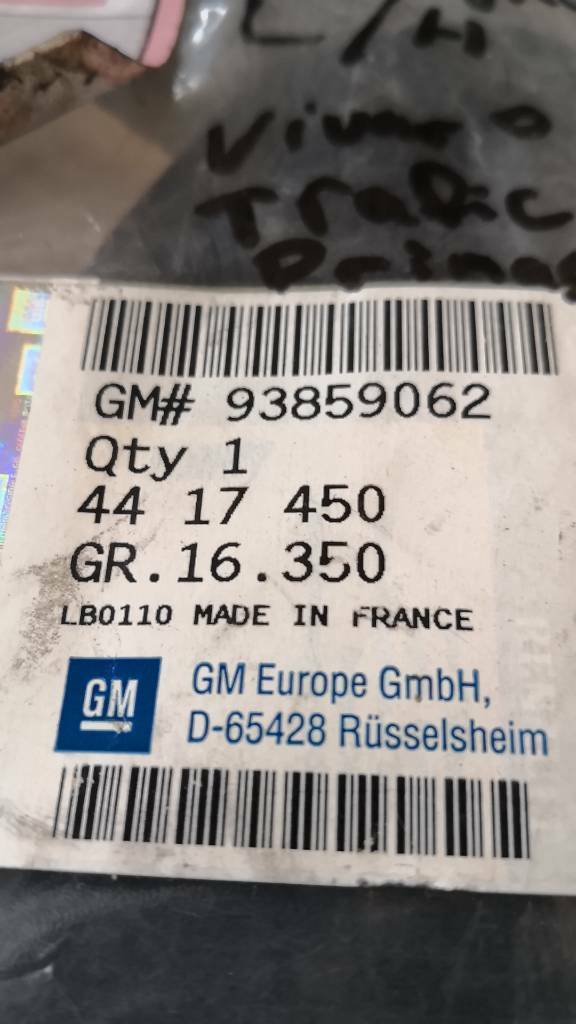 Opel Vivaro Trafic Türgriff Neu Original GM