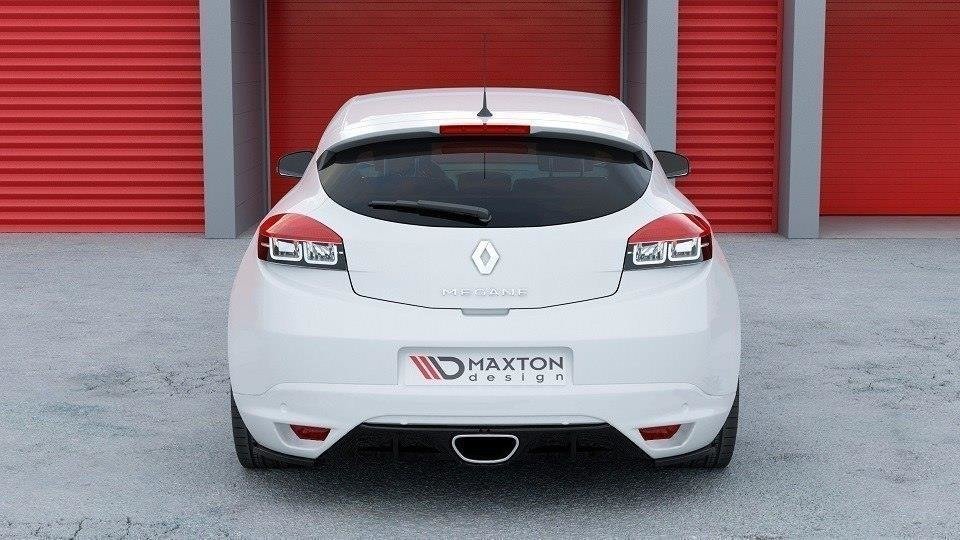 Heck Ansatz Flaps Diffusor für RENAULT MEGANE 3 RS schwarz matt
