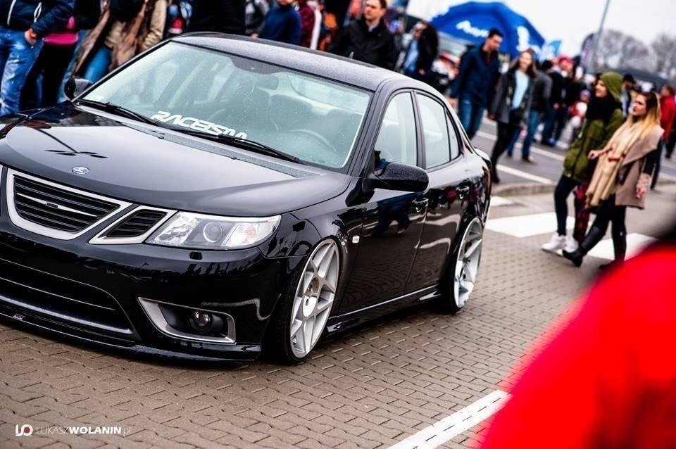 Front Ansatz für SAAB 9-3 TURBO X schwarz Hochglanz
