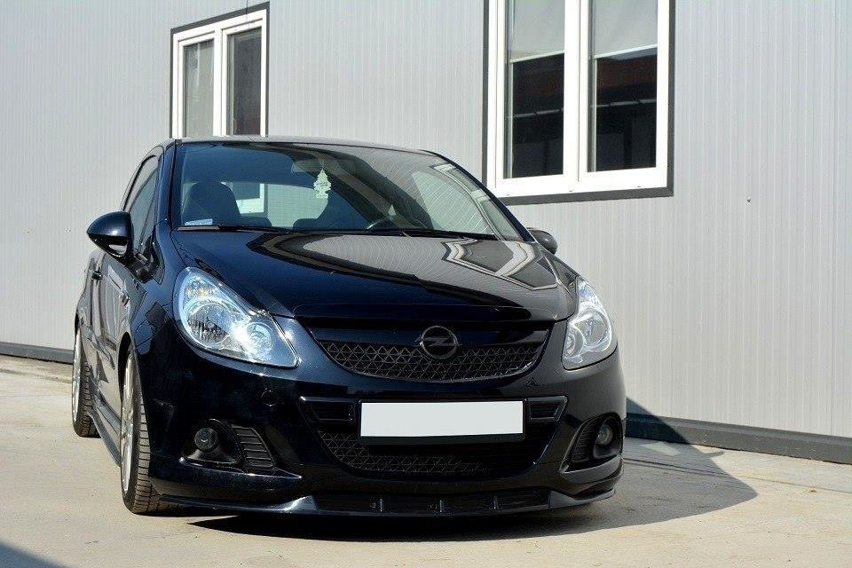 Front Ansatz für OPEL CORSA D NÜRBURG (FÜR OPC / VXR STOßSTANGE) schwarz Hochglanz