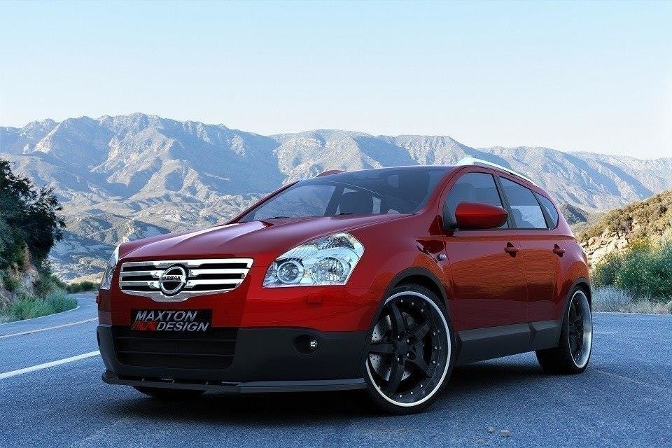 Front Ansatz für NISSAN QASHQAI vor Facelift Carbon Look