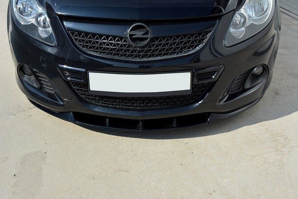 Front Ansatz für OPEL CORSA D NÜRBURG (FÜR OPC / VXR STOßSTANGE) schwarz Hochglanz