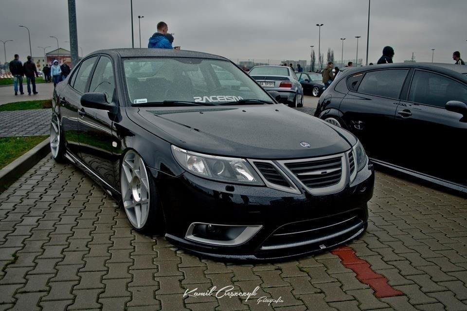 Front Ansatz für SAAB 9-3 TURBO X schwarz matt