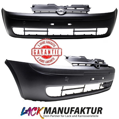 Set LACKIERT Opel Corsa C Combo Stoßstange vorne Bj 00-03 Schwarz aus ABS