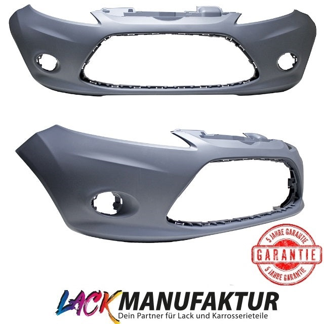 Set LACKIERT Ford Fiesta VI Stoßstange vorne 08-12 grundiert für Nebelscheinwerfer