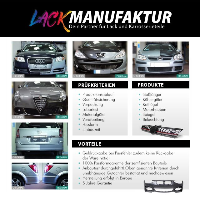Stoßstange vorne 97-06 + Kühlergrill + Schrauben LACKIERT passt für VW Golf 4 1J1 1J5