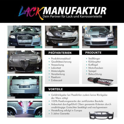 Stoßstange vorne 97-06 + Kühlergrill + Schrauben LACKIERT passt für VW Golf 4 1J1 1J5