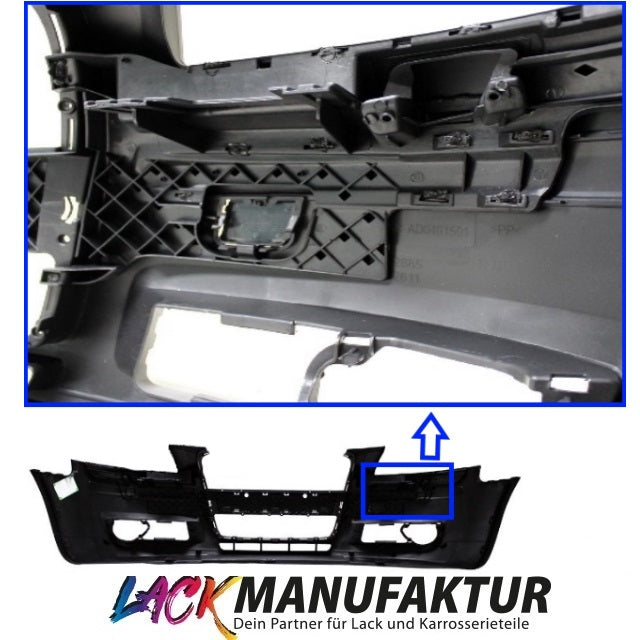 LACKIERT AUDI A3 8P / 8PA Single Frame Frontstoßstange + Montagematerial 03-08