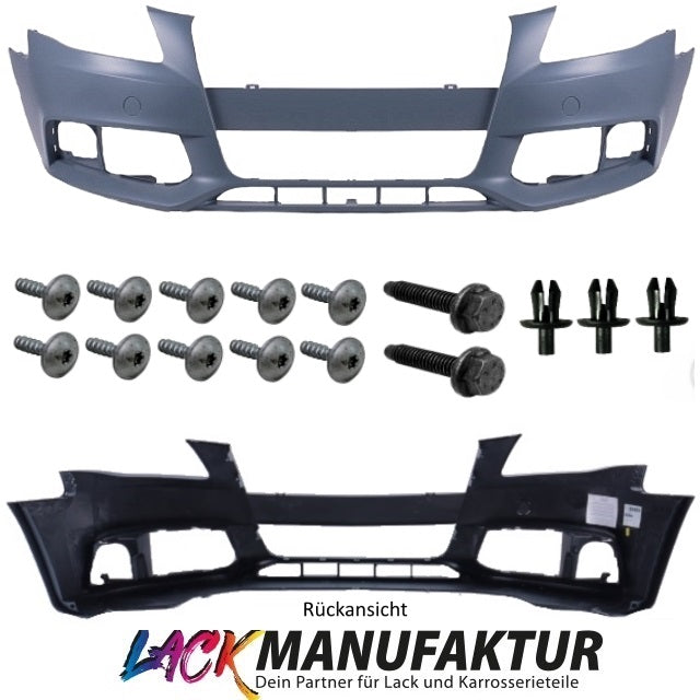 LACKIERT & NEU Audi A4 B8 Limousine Avant Stoßstange vorne + Montageset Bj 07-11