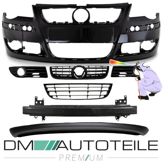 LACKIERT für VW Polo 9N3 Stoßstange vorne Brilliantschwarz SET 05-09 + Zubehör