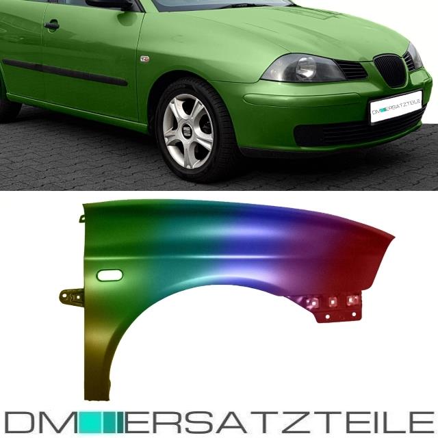 SET Seat Cordoba Ibiza III Kotflügel Fender Rechts mit Loch für Blinkleuchte Bj. 02- 08 LACKIERT