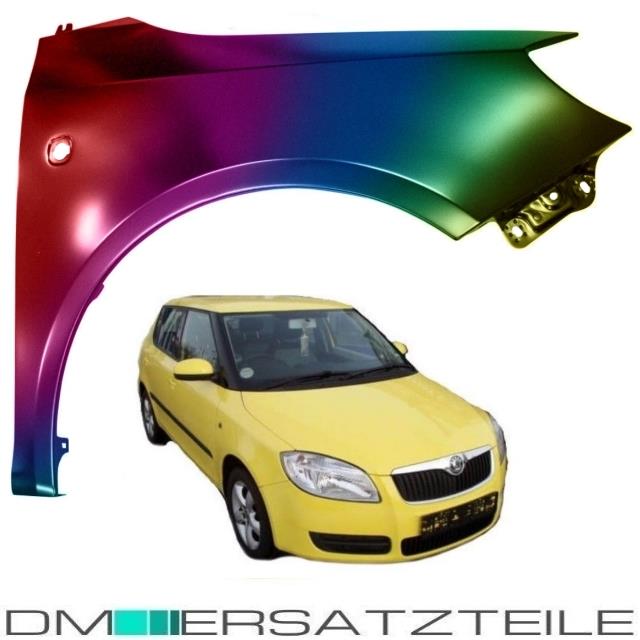 SET für Skoda Fabia II Roomster 5J Kotflügel Fender Vorne Rechts 06-14 LACKIERT