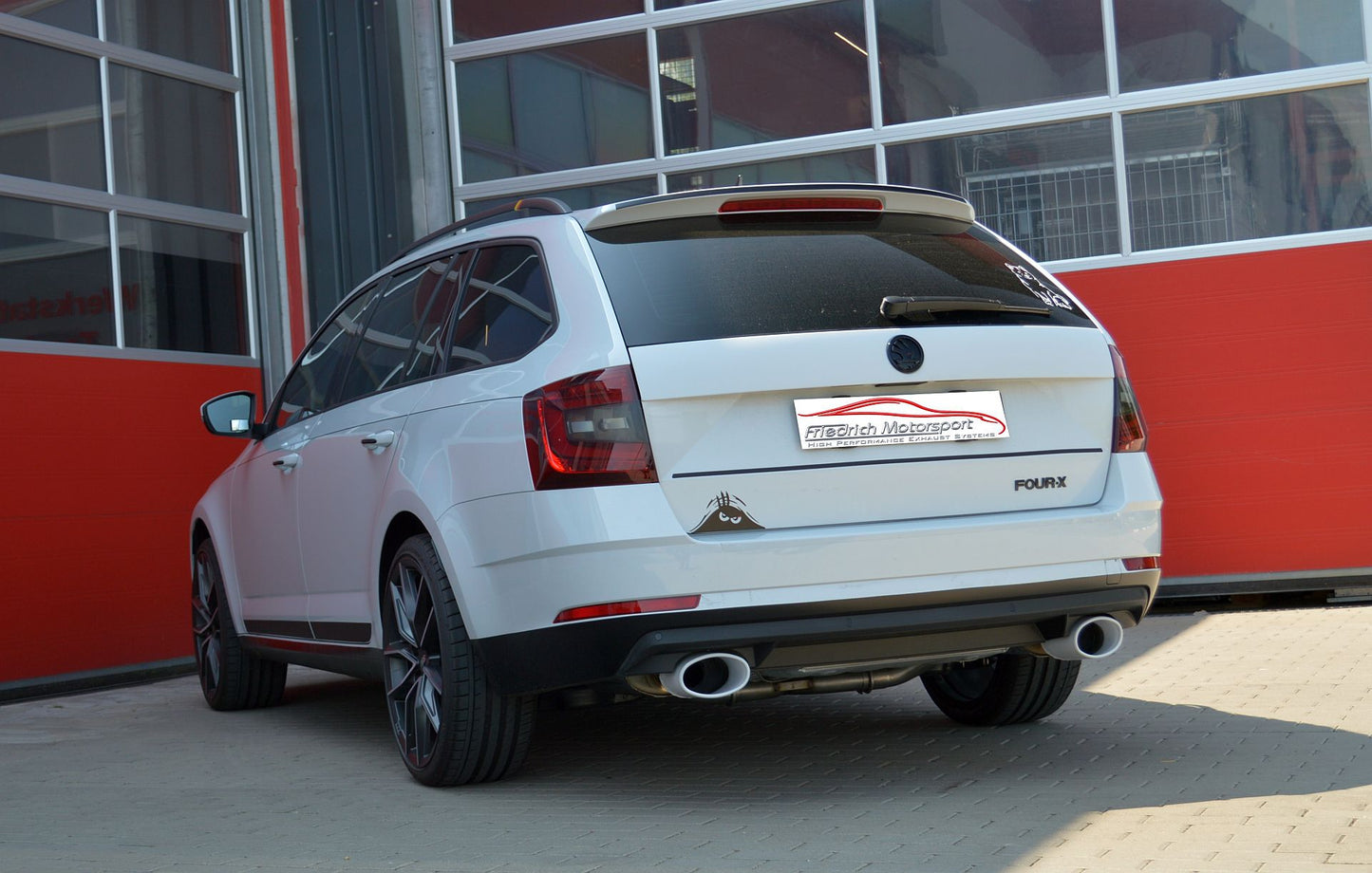 Friedrich Motorsport 76mm Duplex-Sportendschalldämpfer Skoda Octavia 5E