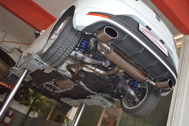 Friedrich Motorsport 3 Zoll (76mm) Duplex Sportendschalldämpfer Seat Leon 5F Cupra