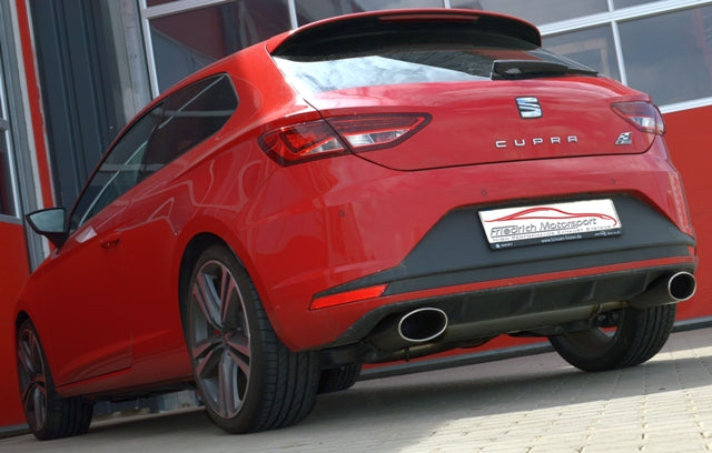 Friedrich Motorsport 3 Zoll (76mm) Duplex Sportendschalldämpfer Seat Leon 5F Cupra