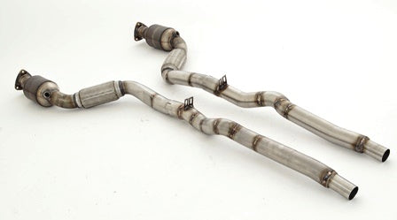 Friedrich Motorsport 2x63.5mm Downpipe mit 200 Zellen HJS Sport-Kat. Edelstahl