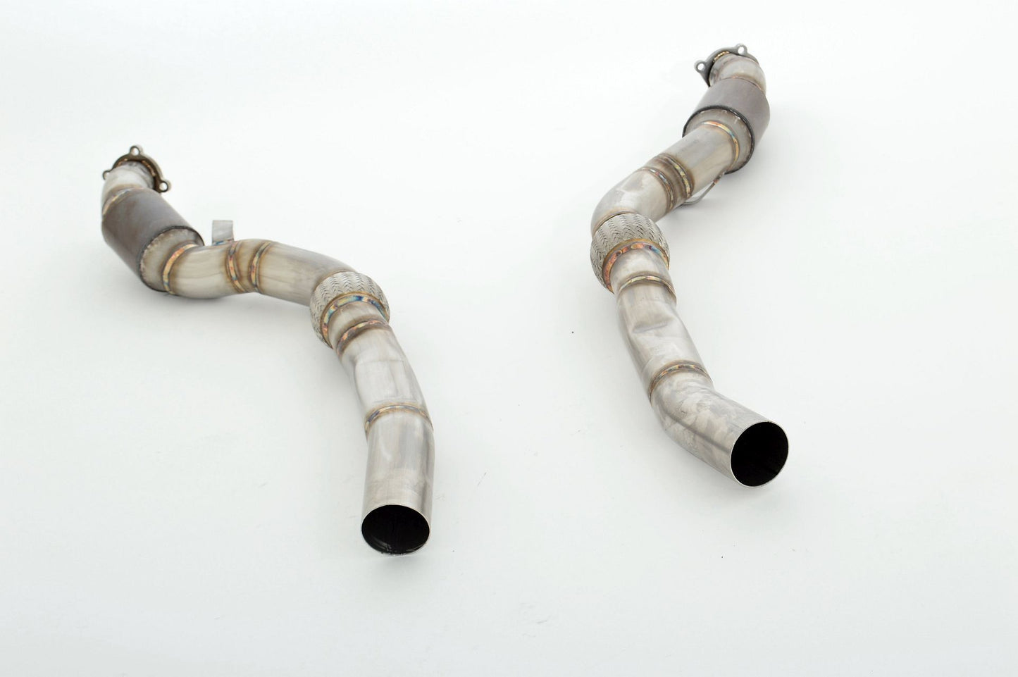 Friedrich Motorsport 2x76mm Downpipe mit 200 Zellen HJS Sport-Kat. Audi RS6 4F Quattro