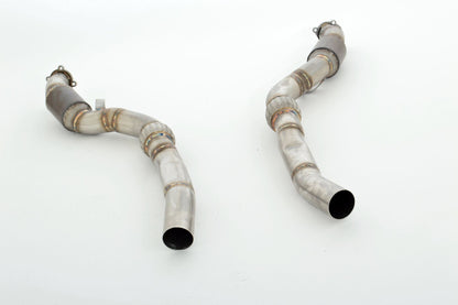 Friedrich Motorsport 2x76mm Downpipe mit 200 Zellen HJS Sport-Kat. Audi RS6 4F Quattro