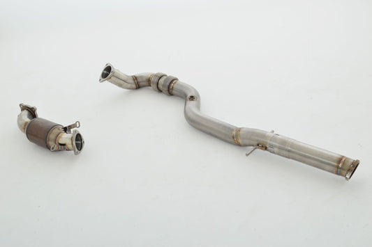 Friedrich Motorsport 76mm Downpipe mit 200 Zellen HJS Sport-Kat. Edelstahl
