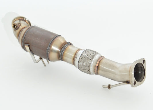 Friedrich Motorsport 76mm Downpipe mit 200 Zellen HJS Sport-Kat. Ford Focus III DYB ST und Turnier DYB ST