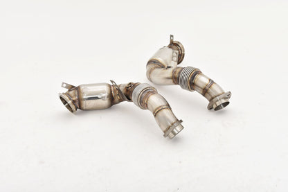 Friedrich Motorsport 70mm Downpipe-Satz mit 200 Zellen Sport-Kat. BMW X6 M